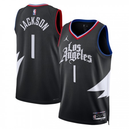 Dres Los Angeles Clippers Reggie Jackson 1 Jordan 2022-23 Statement Edition Crno Swingman